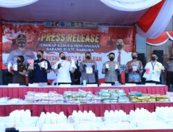 Direktorat Reserse Narkoba (Ditreskoba) Polda Jatim bersama Jajaran Memusnahkan Barang Bukti Narkoba Berbagai Jenis