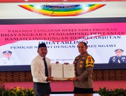 Sukseskan Program Pertanian, Polres dan Pemkab Ngawi Tandatangani MoU Bhatarling
