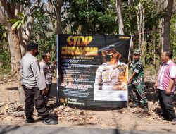 Babinsa Dan Bhabinkamtibmas Taman Krocok Laksanakan Himbauan Karhutla