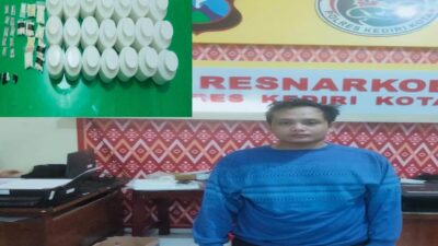 Polres Kediri Kota Ringkus Pengedar Narkoba Berbagai Jenis dan 22 Ribu Pil Doble L