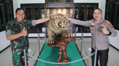 Perkuat Sinergitas TNI – Polri Kapolres Kediri Kota Kunjungi Markas Brigif 16 Wirayudha