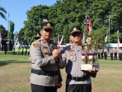 Kapolres Bondowoso Berikan Penghargaan Kepada Jajaran Polsek Dalam Lomba Kebersihan