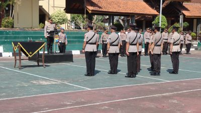 Kapolres Bondowoso Pimpin Sertijab di Lingkungan Polres Bondowoso