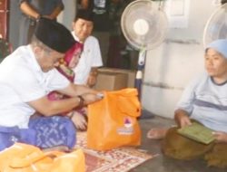 Kades Wonoboyo dampingi, Pj Bupati Berikan Santunan Korban Karhutlah