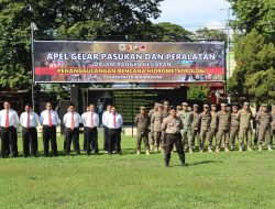 Polres Bondowoso Gelar Kegiatan Apel Pasukan dan Peralatan, Dalam Penanggulangan Bencana Hidrometeorologi