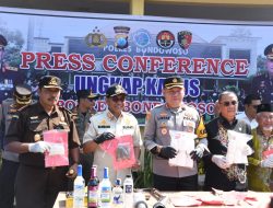 Pres Release, Polres Bondowoso Musnahkan Barang Bukti 2023