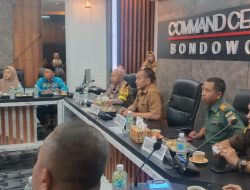 Kodim 0822 Bondowoso bersama Forkopimda, Gelar Rakor Persiapan Pendistribusian Logistik Pemilu 2024
