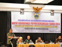 Dandim 0822 Bondowoso bersama Forkopimda hadiri Rakor Pupuk Bersubsidi 2024