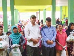 H.M Nasim Khan DPR RI, bagikan ratusan sembako pada korban bencana puting beliung