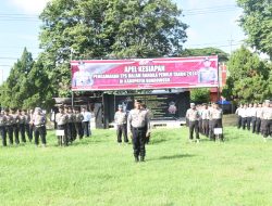 Polres Bondowoso Gelar Apel Pasukan, Kesiapan Pam TPS Pemilu 2024