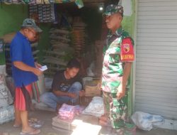 Babinsa Curahdami Monitoring Harga Pangan Sembako