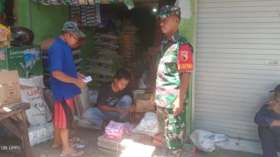 Babinsa Curahdami Monitoring Harga Pangan Sembako