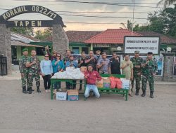 Mantap, Koramil 0822/11 Tapen bersama Tim Media Cakrawala One Bagikan Ratusan Takjil