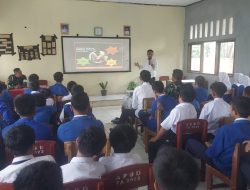 Polres Lampung Barat Berikan Penyuluhan Bahaya Narkoba dalam Kegiatan  TMMD Ke 120 Kodim 0422/LB