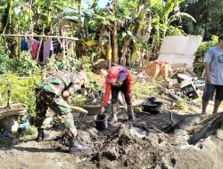 Tingkatkan Semangat Gotong Royong, Babinsa Gayam Lor Karya Bhakti Bersama Masyarakat