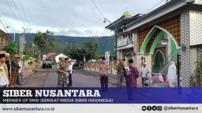 Serda Teguh Yuli Babinsa Posramil Ijen, Laksanakan Pengamanan Sholat Idul Adha di Kec. Ijen