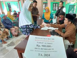 Pemdes Bendoarum Kec.Wonosari Salurkan BLT DD T.A 2024