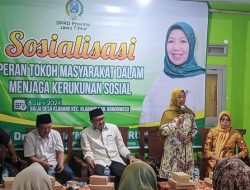Dra.Hj.Ma’mulah Harun DPRD Prov Jatim F-PKB, Sosialisasikan Peran Tokoh Masyarakat Dalam Menjaga Kerukunan Sosial