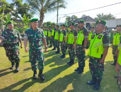 Mayor Inf Tanuri Pimpin Apel Gelar Pasukan Pengamanan Pilkada Bondowoso Tahun 2024