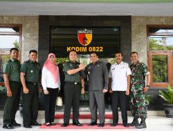 Dandim 0822 Sambut Pj Bupati Bondowoso Hadi Wawan