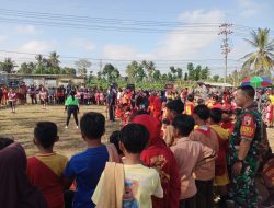 Babinsa Koramil Pujer Pendampingan Lomba Bola Voli Tingkat SD