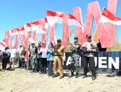 Kasdim 0822 Bondowoso Hadiri Pengibaran Bendera di Kawah Wurung