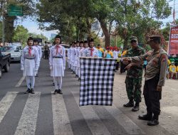 Semarakkan HUT RI ke-79, Lomba Gerak Jalan Kec Tapen Berlangsung Meriah
