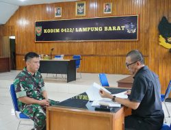 Letkol Inf Harizoni Pulungan Laksanakan Kegiatan Wasev di Kodim 0422/LB