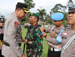 Kodim 0422/LB Ikut Apel Gelar Pasukan Operasi Keselamatan Krakatau 2025 di Polres Lampung Barat dan Pesisir Barat