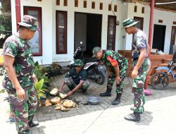 Bersama Rakyat TNI Kuat, Satgas TMMD 123 Jalin Keakraban dengan Warga Gunosari