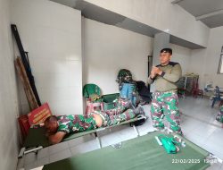 Jaga Fisik Tetap Prima,  Satgas TMMD ke-123 dan Warga Gunosari Jalani Pemeriksaan Kesehatan