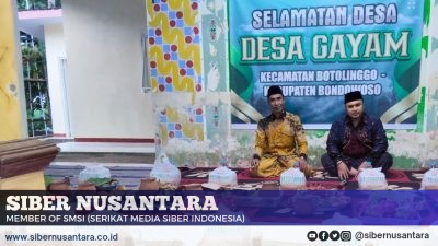Selamatan Desa Gayam, Sekdes Gayam Berharap “Semoga Selalu diberi Keberkahan, Masyarakat Sejahtera”