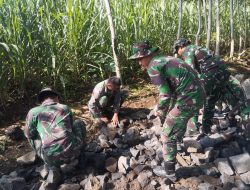 Kerja Keras dan Cerdas, Pengerjaan Pembangunan Jalan TMMD 123 Mencapai 50 Persen