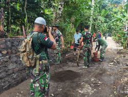 Tim Penerangan Kodim (Pendim) 0822 Bondowoso Aktif Liput TMMD 123 di Tlogosari