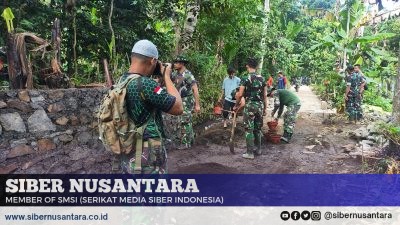 Tim Penerangan Kodim (Pendim) 0822 Bondowoso Aktif Liput TMMD 123 di Tlogosari