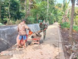 Satgas TMMD 123 Tuntaskan Paving Dan Plengsengan Jalan