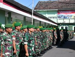 Pasca Cuti Lebaran, Personel Kodim 0822 Bondowoso Gelar Apel