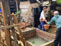 TMMD 124, Fasilitas Ibadah Lebih Nyaman, Pembangunan MCK Di Masjid Nurul Yakin Sudah Capai 28 %