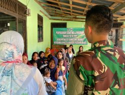 Sinergi Bersama Warga, Satgas TMMD 124 Gelar Kegiatan Posyandu