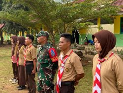 Satgas TMMD 124 Kodim 0422/LB Buka Saka Wira Kartika di SMAN 1 Bengkunat Belimbing