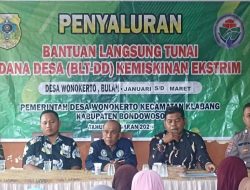 Pemdes Wonokerto Kecamatan Klabang Salurkan BLT DD T.A. 2025 kepada 27 KPM