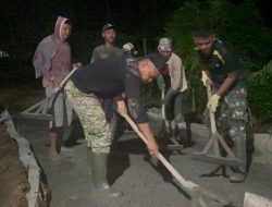 Malam Terakhir Program TMMD ke-124, Kodim 0422/LB Lembur Penyelesaian Target
