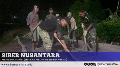 Malam Terakhir Program TMMD ke-124, Kodim 0422/LB Lembur Penyelesaian Target