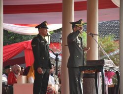 Dandim 0822 Pimpin Upacara Penurunan Bendera HUT ke-80 RI di Bondowoso