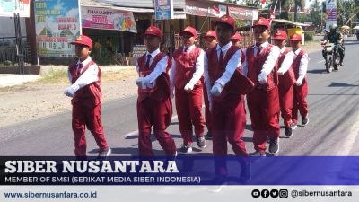 Meriahkan HUT RI ke-80, Siswa SDN Kalitapen 1 Ikut Lomba Gerak Jalan