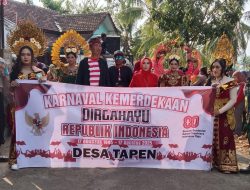 Meriahkan HUT RI ke-80, Pemdes Tapen Gelar Karnaval Budaya