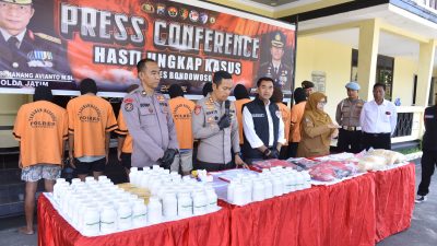 Operasi Tumpas Narkoba Semeru 2025,Polres Bondowoso Amankan 10,93 Gram Sabu dan 241 Ribu Butir Obat Keras Berbahaya