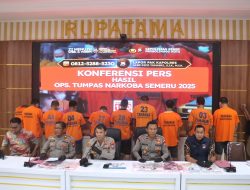 Polres Probolinggo Kota Amankan 10 Tersangka Jaringan Narkoba Dalam Operasi Tumpas Semeru 2025