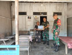 TNI Datang, Warga Senang. Koramil 0822/14 Prajekan Bagikan Sembako