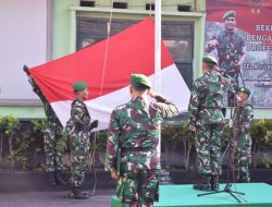Semangat Merah Putih di Halaman Makodim 0822 Bondowoso: Wujud Pengabdian dan Cinta Tanah Air
